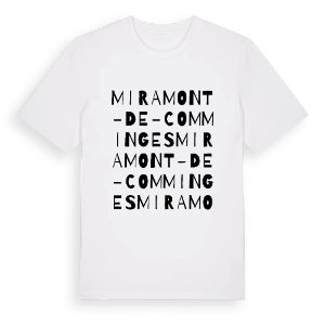 Miramont-de-Comminges ordlek t-shirt – ekologisk bomull t-shirt från Pinshirt