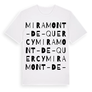 Miramont-de-Quercy ordlek t-shirt – ekologisk bomull t-shirt från Pinshirt