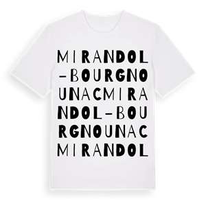 Mirandol-Bourgnounac ordlek t-shirt – ekologisk bomull t-shirt från Pinshirt