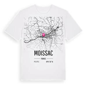 Moissac karta t-shirt – ekologisk bomull t-shirt från Pinshirt