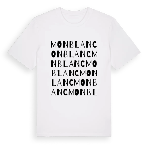 Monblanc ordlek t-shirt – ekologisk bomull t-shirt från Pinshirt