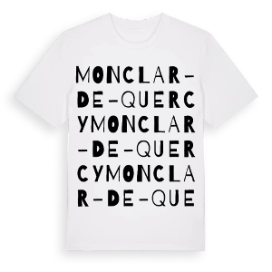 Monclar-de-Quercy ordlek t-shirt – ekologisk bomull t-shirt från Pinshirt