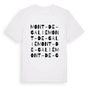 Mont-de-Galié ordlek t-shirt – ekologisk bomull t-shirt från Pinshirt