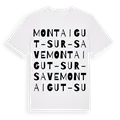 Montaigut-sur-Save ordlek t-shirt