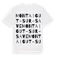 Montaigut-sur-Save ordlek t-shirt