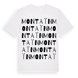 Montaïn ordlek t-shirt – ekologisk bomull t-shirt från Pinshirt