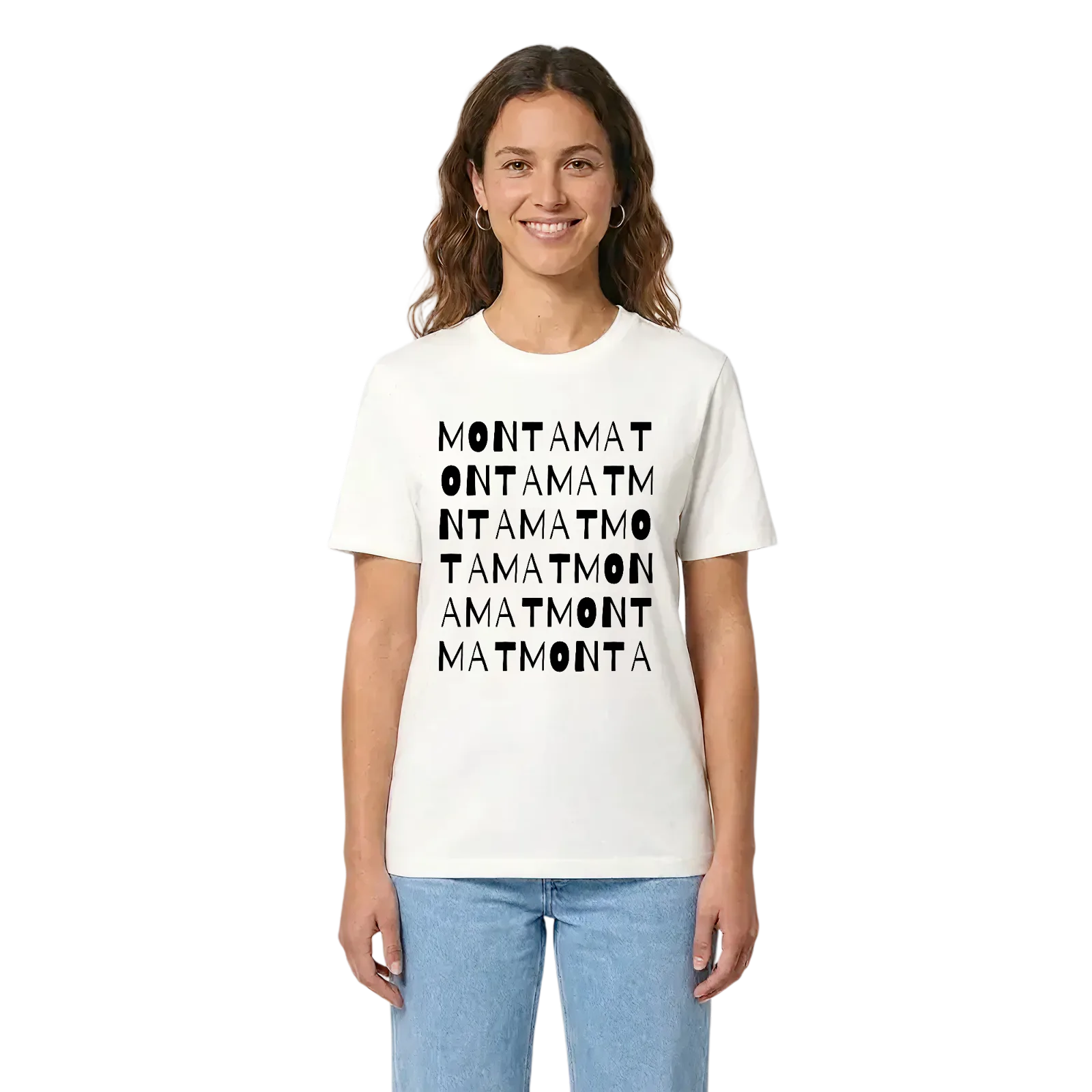 Montamat ordlek t-shirt – White, i miljö