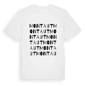 Montaut ordlek t-shirt – ekologisk bomull t-shirt från Pinshirt