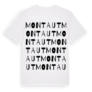 Montaut ordlek t-shirt – ekologisk bomull t-shirt från Pinshirt