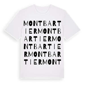 Montbartier ordlek t-shirt – ekologisk bomull t-shirt från Pinshirt