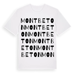Montbeton ordlek t-shirt – ekologisk bomull t-shirt från Pinshirt