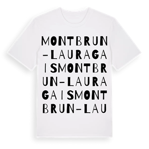 Montbrun-Lauragais ordlek t-shirt – ekologisk bomull t-shirt från Pinshirt