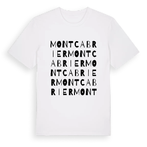 Montcabrier ordlek t-shirt – ekologisk bomull t-shirt från Pinshirt