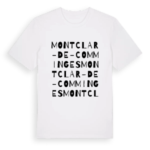 Montclar-de-Comminges ordlek t-shirt – ekologisk bomull t-shirt från Pinshirt