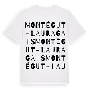 Montégut-Lauragais ordlek t-shirt – ekologisk bomull t-shirt från Pinshirt