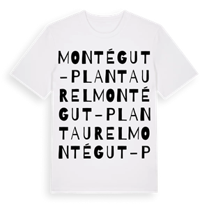 Montégut-Plantaurel ordlek t-shirt – ekologisk bomull t-shirt från Pinshirt