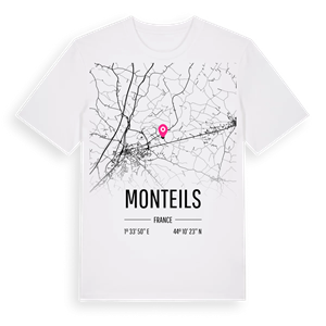 Monteils karta t-shirt – ekologisk bomull t-shirt från Pinshirt