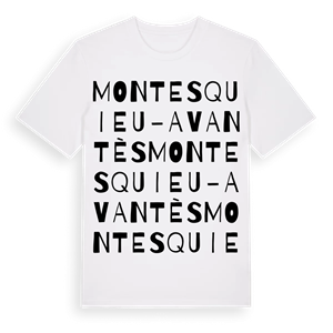 Montesquieu-Avantès ordlek t-shirt – ekologisk bomull t-shirt från Pinshirt
