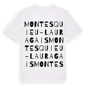 Montesquieu-Lauragais ordlek t-shirt – ekologisk bomull t-shirt från Pinshirt