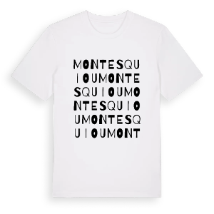 Montesquiou ordlek t-shirt – ekologisk bomull t-shirt från Pinshirt