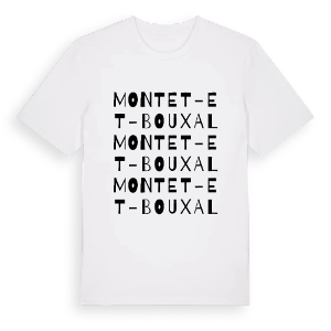 Montet-et-Bouxal ordlek t-shirt – ekologisk bomull t-shirt från Pinshirt