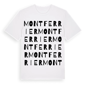 Montferrier ordlek t-shirt – ekologisk bomull t-shirt från Pinshirt