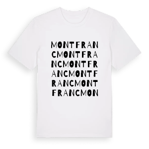Montfranc ordlek t-shirt – ekologisk bomull t-shirt från Pinshirt