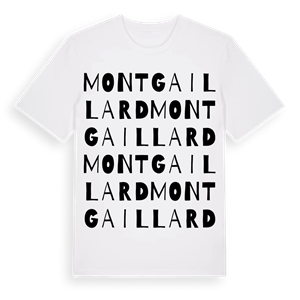 Montgaillard ordlek t-shirt – ekologisk bomull t-shirt från Pinshirt