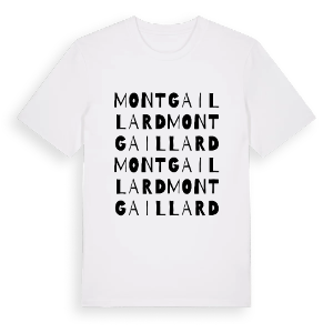 Montgaillard ordlek t-shirt – ekologisk bomull t-shirt från Pinshirt