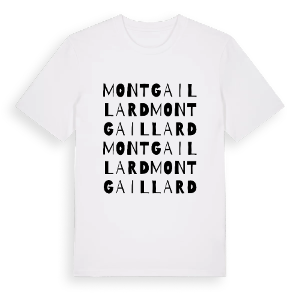 Montgaillard ordlek t-shirt – ekologisk bomull t-shirt från Pinshirt