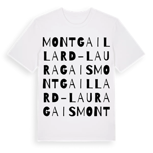 Montgaillard-Lauragais ordlek t-shirt – ekologisk bomull t-shirt från Pinshirt