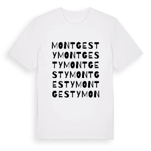 Montgesty ordlek t-shirt – ekologisk bomull t-shirt från Pinshirt
