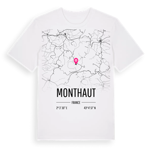 Monthaut karta t-shirt – ekologisk bomull t-shirt från Pinshirt