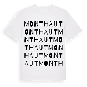 Monthaut ordlek t-shirt – ekologisk bomull t-shirt från Pinshirt