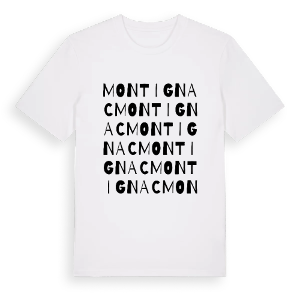 Montignac ordlek t-shirt – ekologisk bomull t-shirt från Pinshirt
