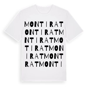 Montirat ordlek t-shirt – ekologisk bomull t-shirt från Pinshirt