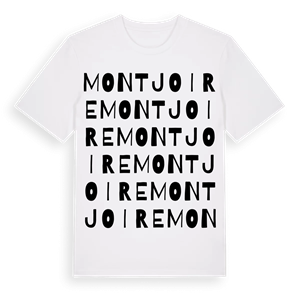 Montjoire ordlek t-shirt – ekologisk bomull t-shirt från Pinshirt
