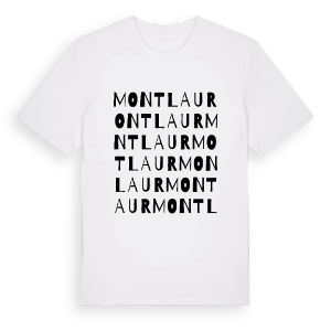 Montlaur ordlek t-shirt – ekologisk bomull t-shirt från Pinshirt