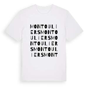 Montouliers ordlek t-shirt – ekologisk bomull t-shirt från Pinshirt
