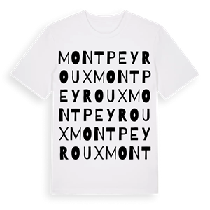 Montpeyroux ordlek t-shirt – ekologisk bomull t-shirt från Pinshirt