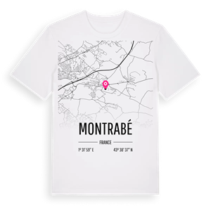 Montrabé karta t-shirt – ekologisk bomull t-shirt från Pinshirt