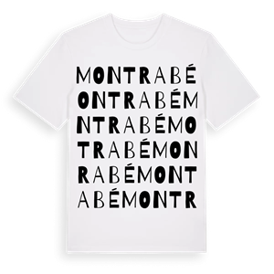 Montrabé ordlek t-shirt – ekologisk bomull t-shirt från Pinshirt