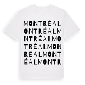 Montréal ordlek t-shirt – ekologisk bomull t-shirt från Pinshirt