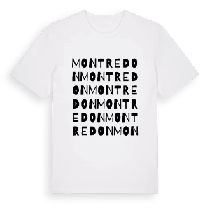 Montredon ordlek t-shirt – ekologisk bomull t-shirt från Pinshirt