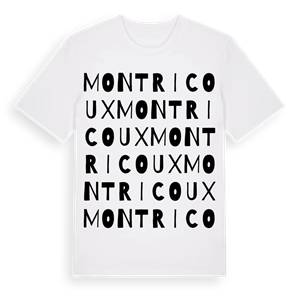 Montricoux ordlek t-shirt – ekologisk bomull t-shirt från Pinshirt