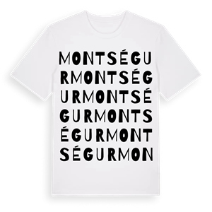 Montségur ordlek t-shirt – ekologisk bomull t-shirt från Pinshirt