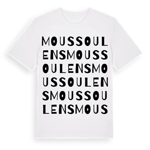 Moussoulens ordlek t-shirt – ekologisk bomull t-shirt från Pinshirt