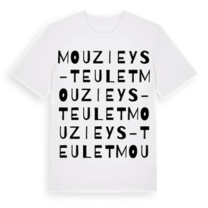 Mouzieys-Teulet ordlek t-shirt – ekologisk bomull t-shirt från Pinshirt