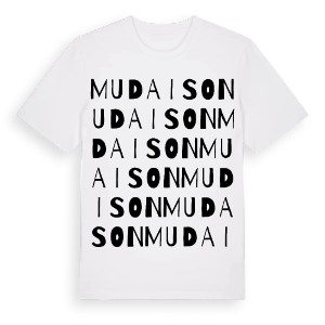 Mudaison ordlek t-shirt – ekologisk bomull t-shirt från Pinshirt