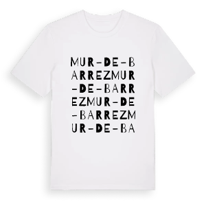 Mur-de-Barrez ordlek t-shirt – ekologisk bomull t-shirt från Pinshirt